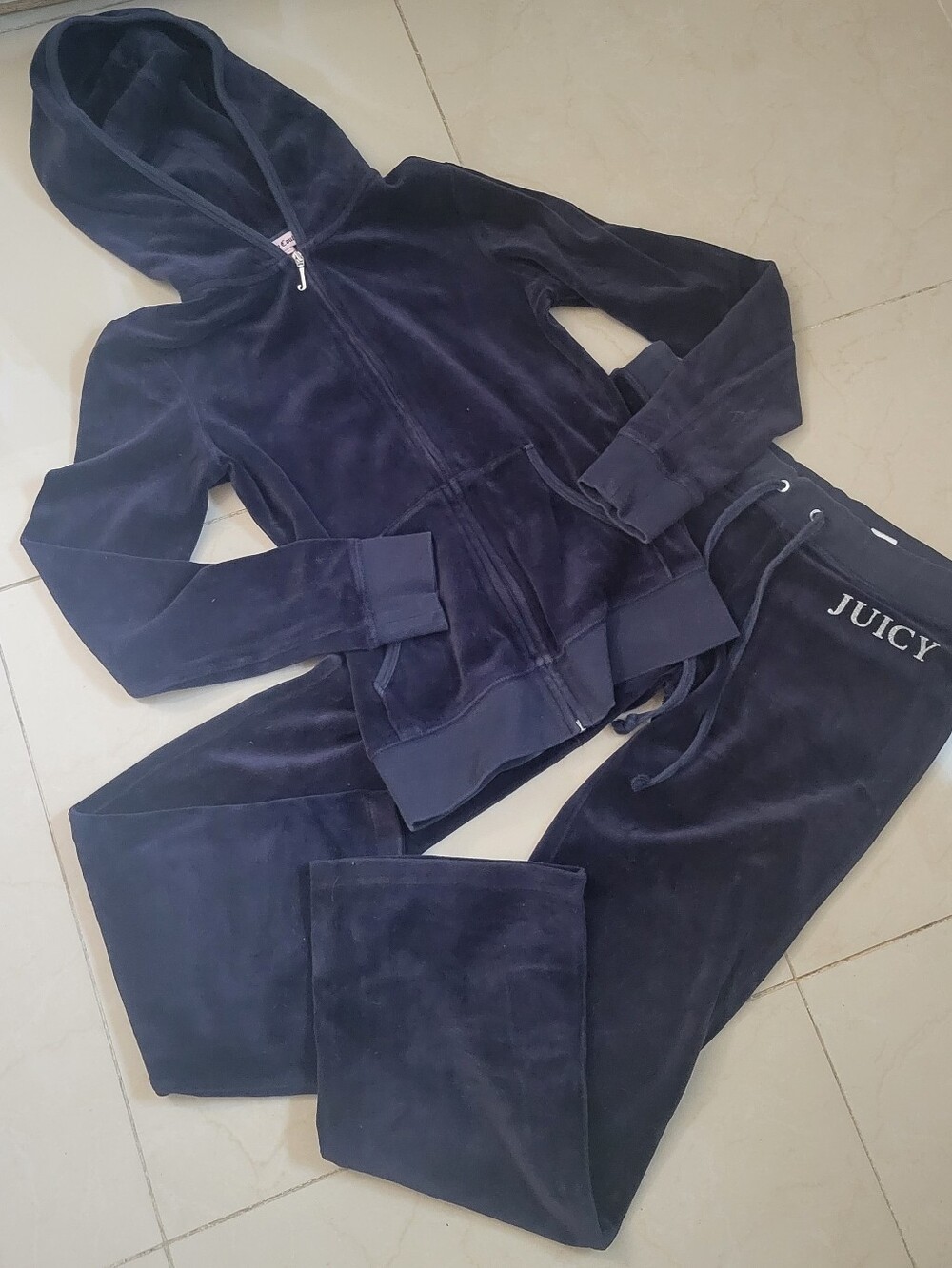 Y2K Navy Juicy Couture Velour Tracksuit